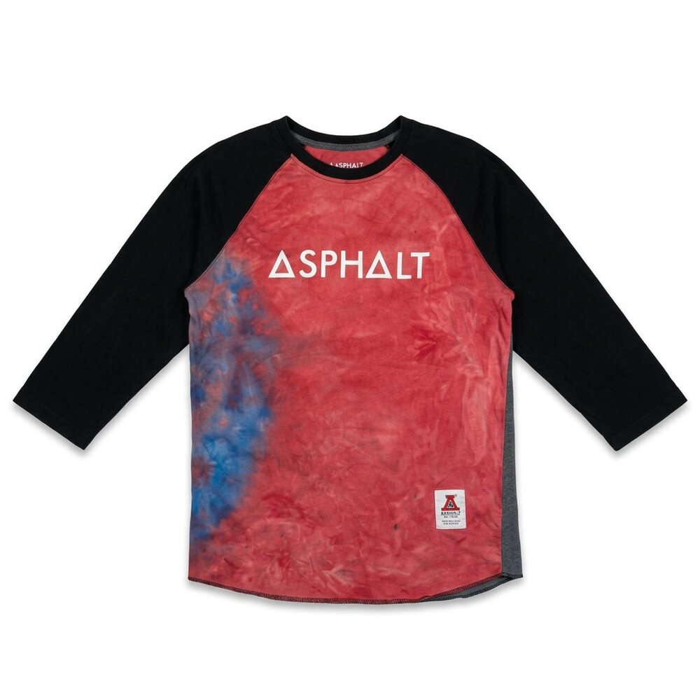 Asphalt Yacht Club Long Sleeve Tee – Red/Black Graphic Shirt – Size Small
